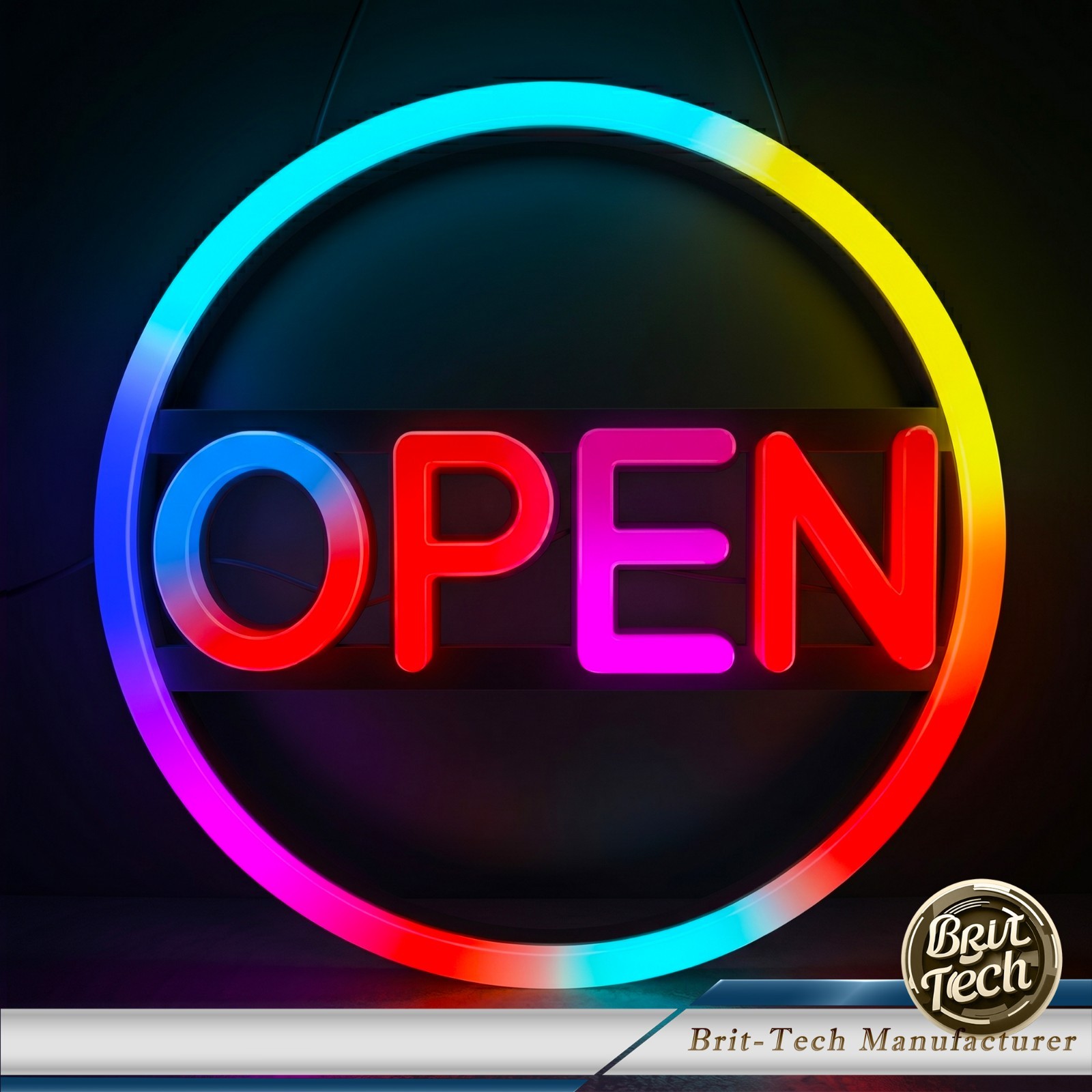 LED Open Sign 16&Prime; Large Neon Bright Light for Business Restaurant Bar Store Shop