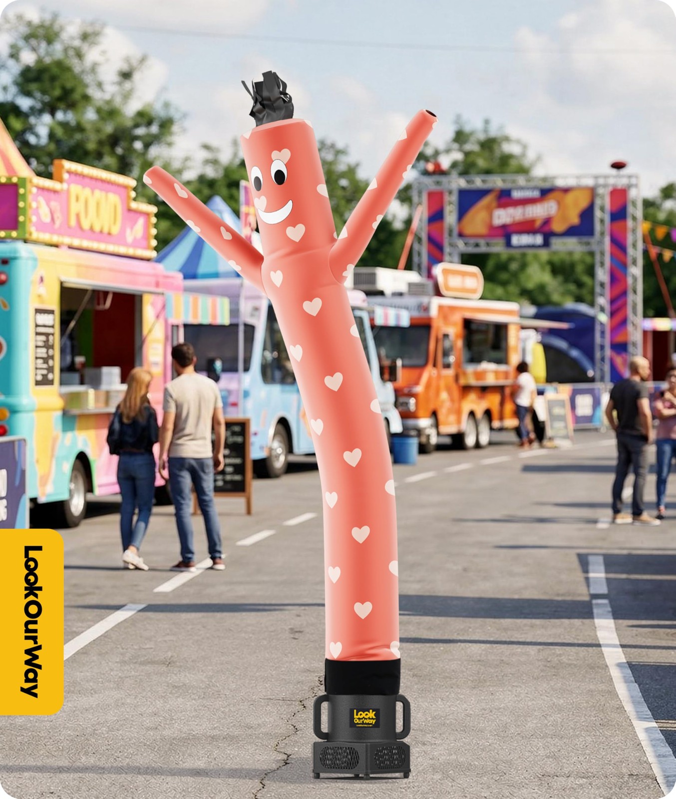 LookOurWay Air Dancers Wacky Waving Inflatable Tube Man Attachment – 6 Feet T…