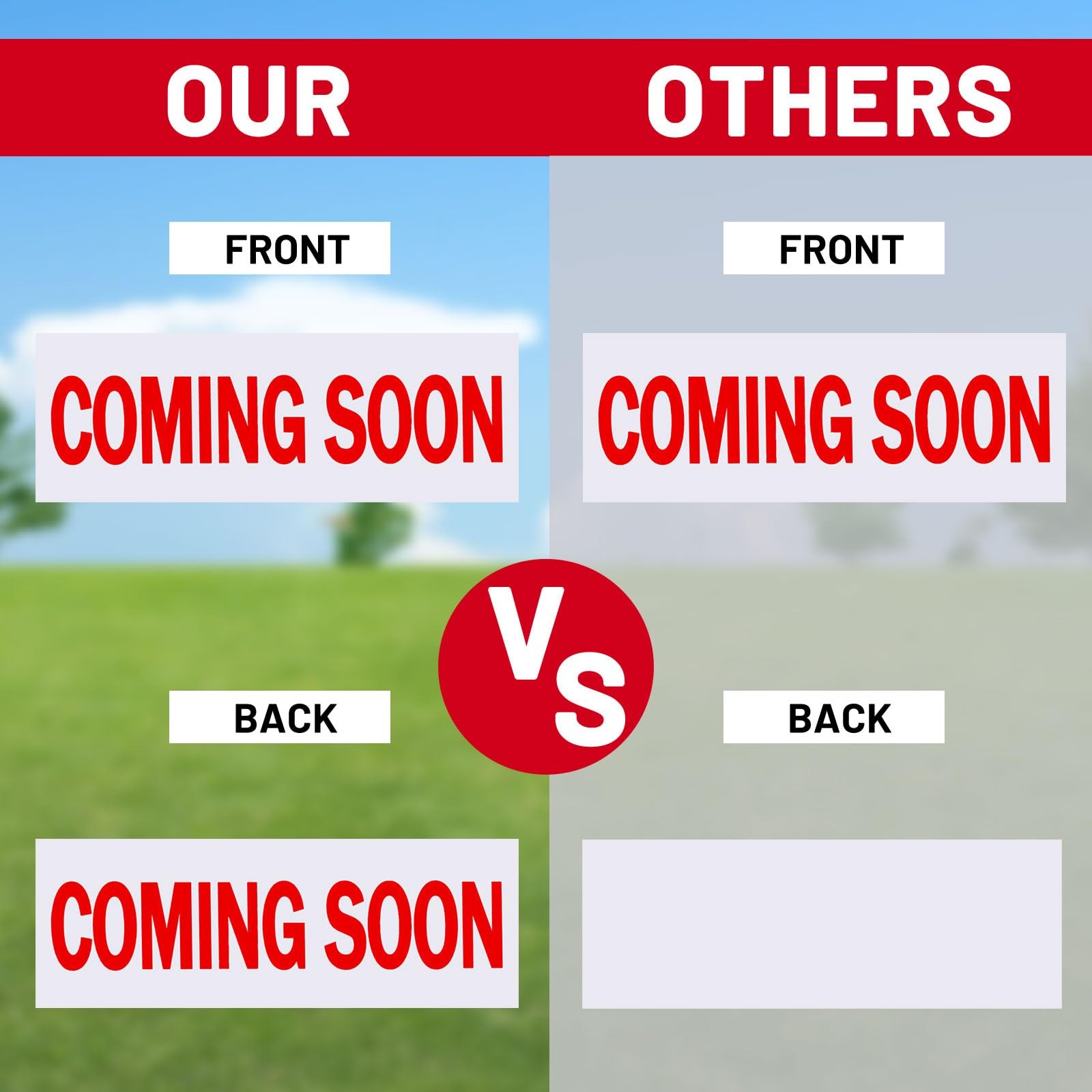 12 Pcs Real Estate Rider Signs, 6 x 17.2 Inch, 24 Stakes, Coming Soon, Sold S…