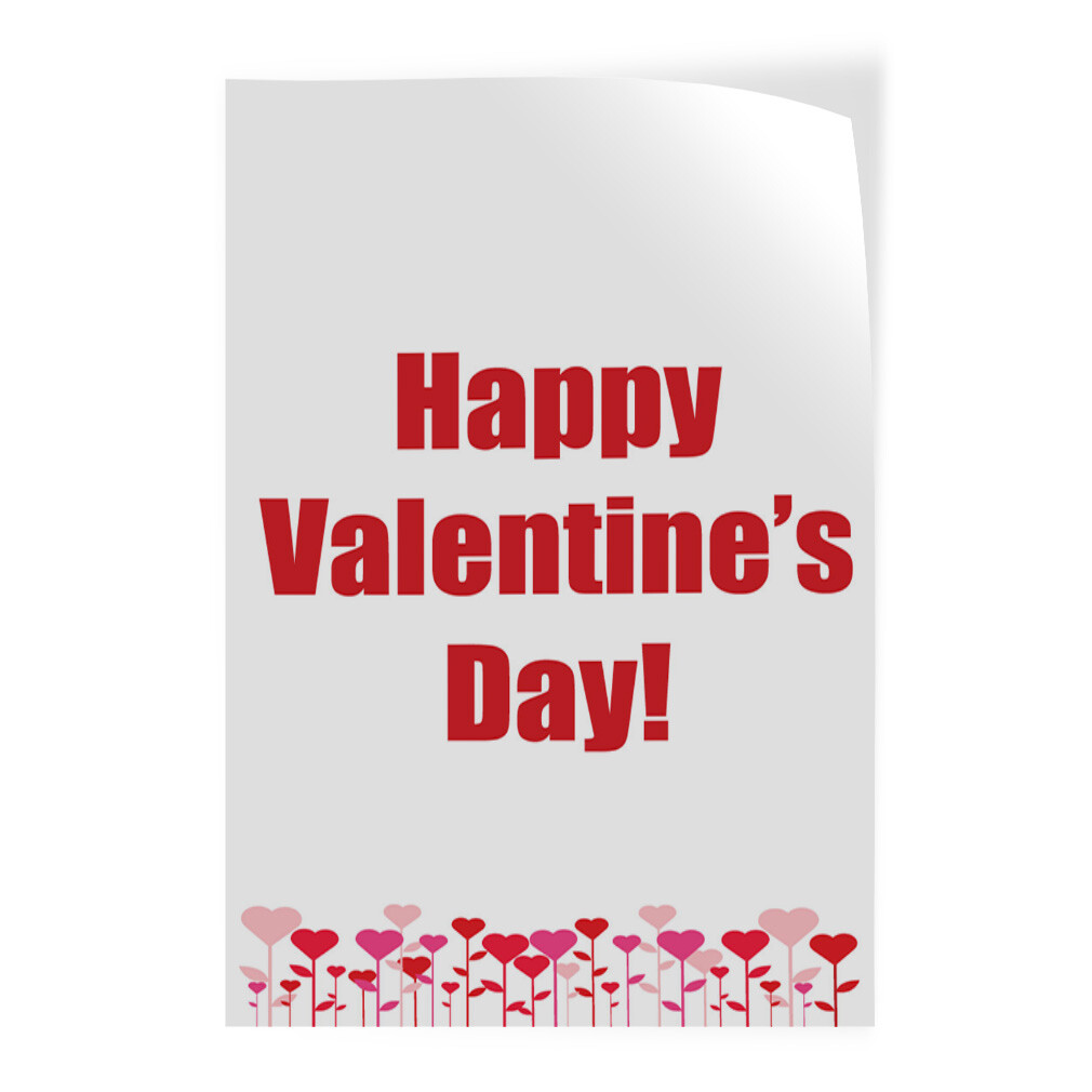 Door Decals Vertical Vinyl Stickers Multiple Sizes Happy Valentine&rsquo;s Day Hearts
