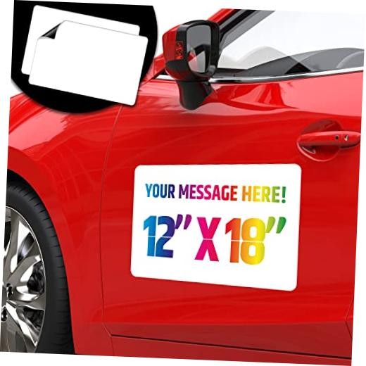 Premium Magnetic Car Signs (Blank) – Will Never Fly Off Your 18&Prime;x12&Prime;