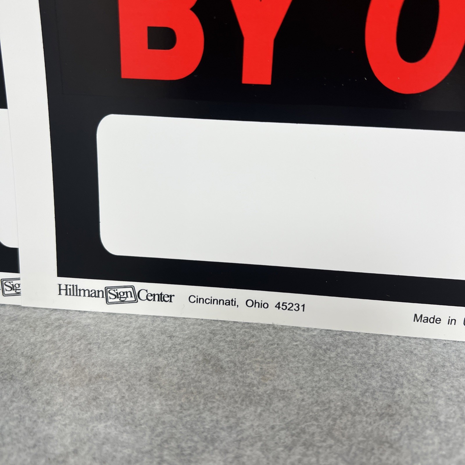 Lot of 5 FOR SALE BY OWNER Signs Hillman 839930 8&Prime;x12&Prime; Red Plastic