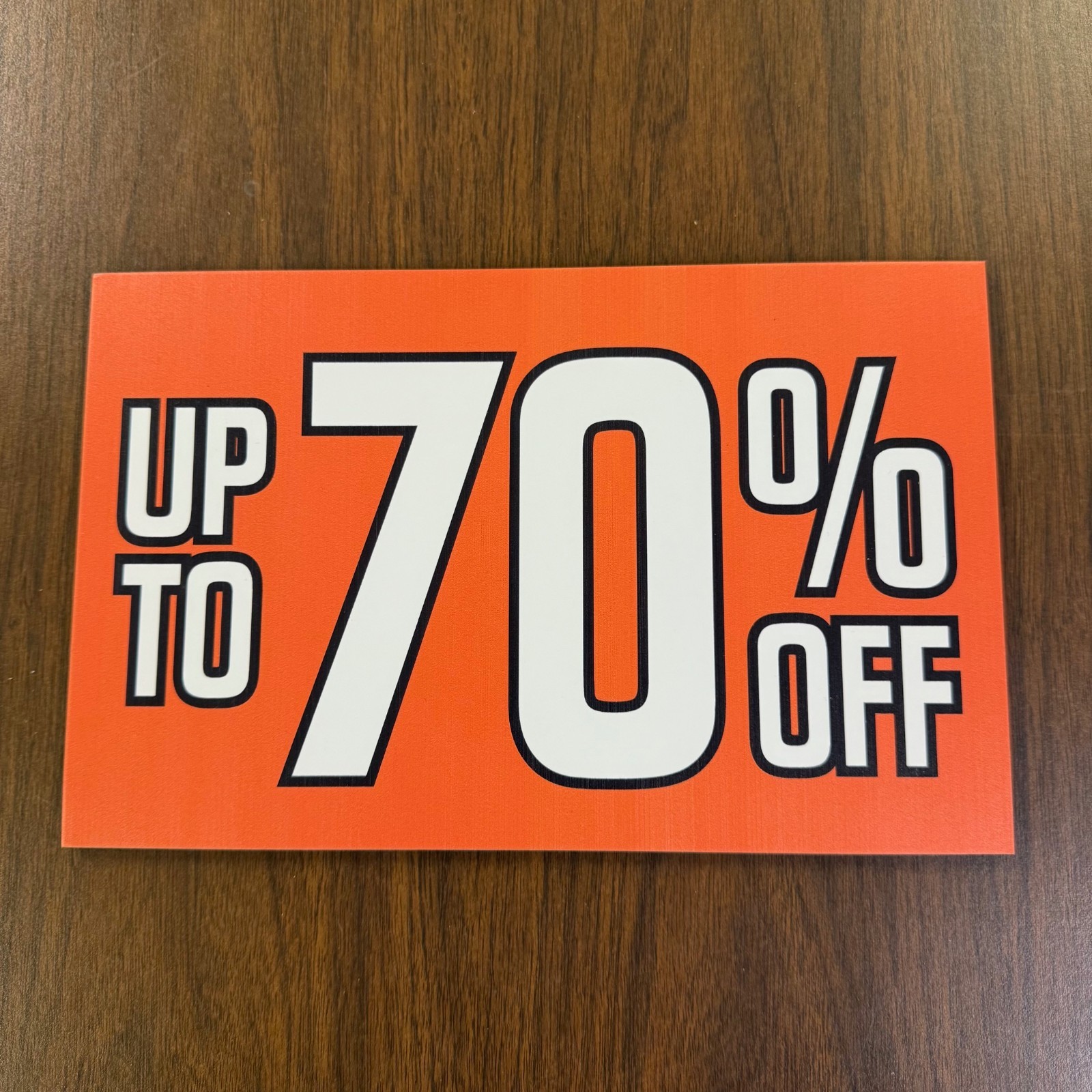 UP to 70 % OFF Sale Price Signs Price Cards for Retail -11&Prime;w x 7&Prime;H- 8 pieces