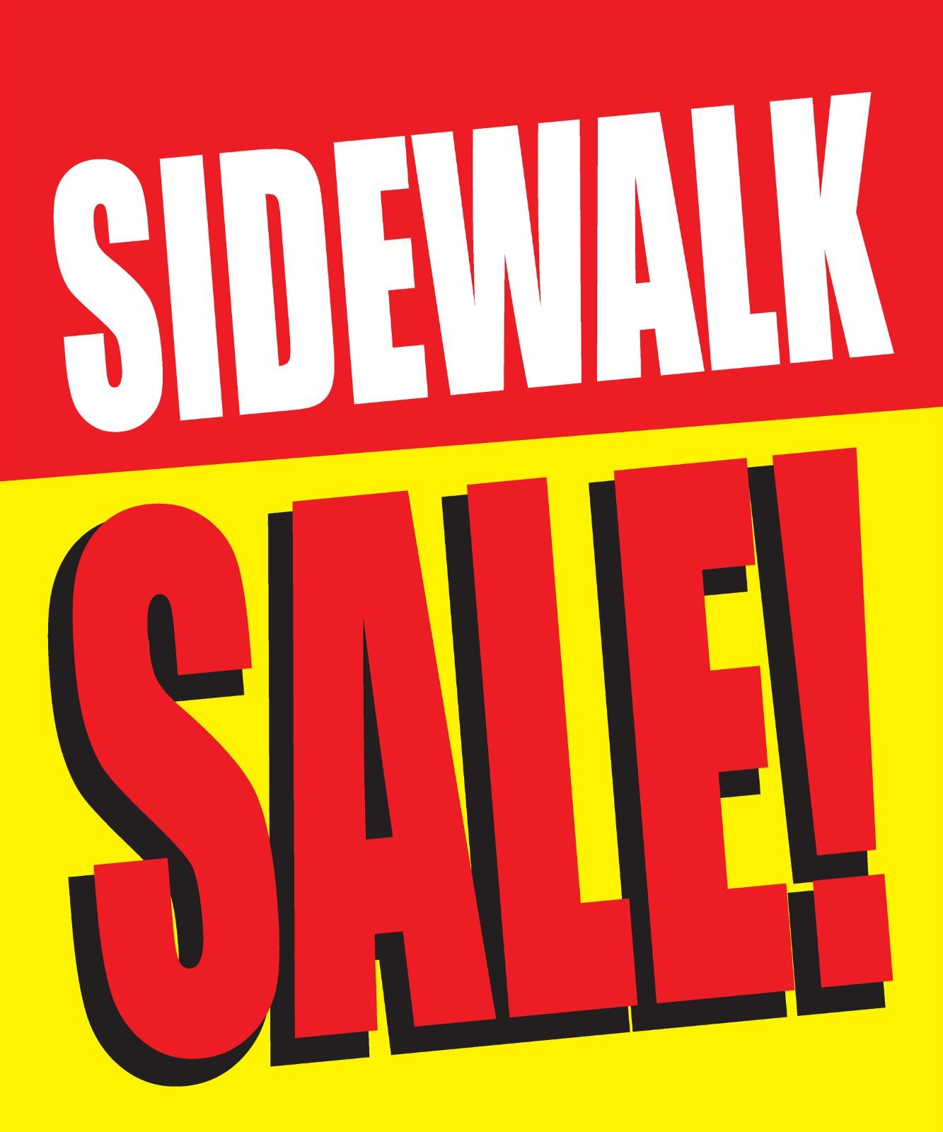 Sidewalk Sale | Retail Window Display Sign | 20&Prime;W x 24&Prime;H