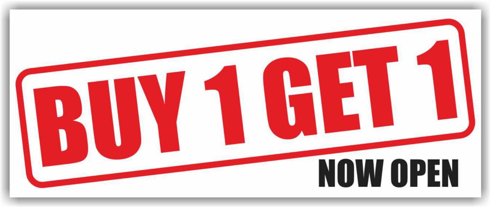 BUY 1 GET 1 NOW OPEN Advertising Banner Vinyl Mesh Sign Special Offer Sale Stock