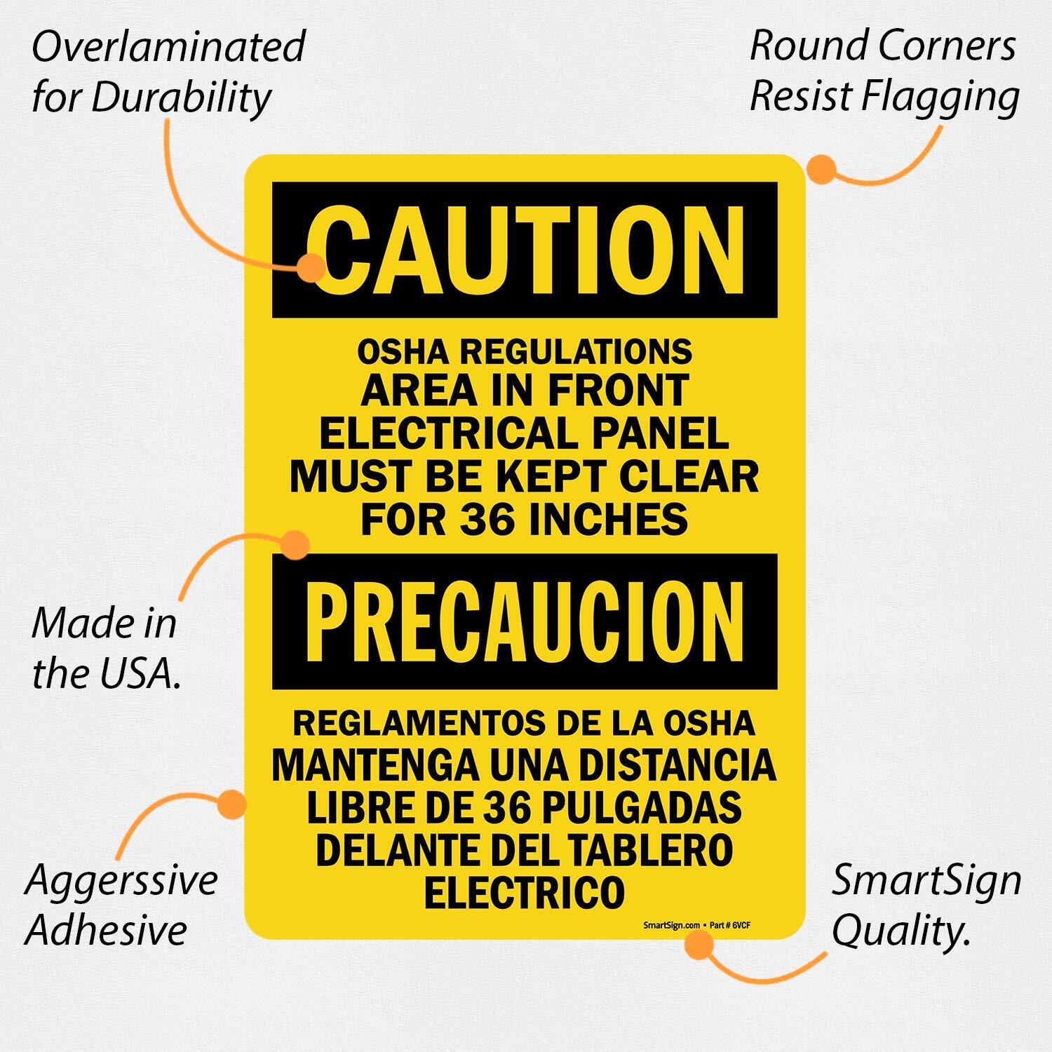 « Caution – Area In Front Of Electrical Panel Must Be Clear For 36 Inches » Bil…