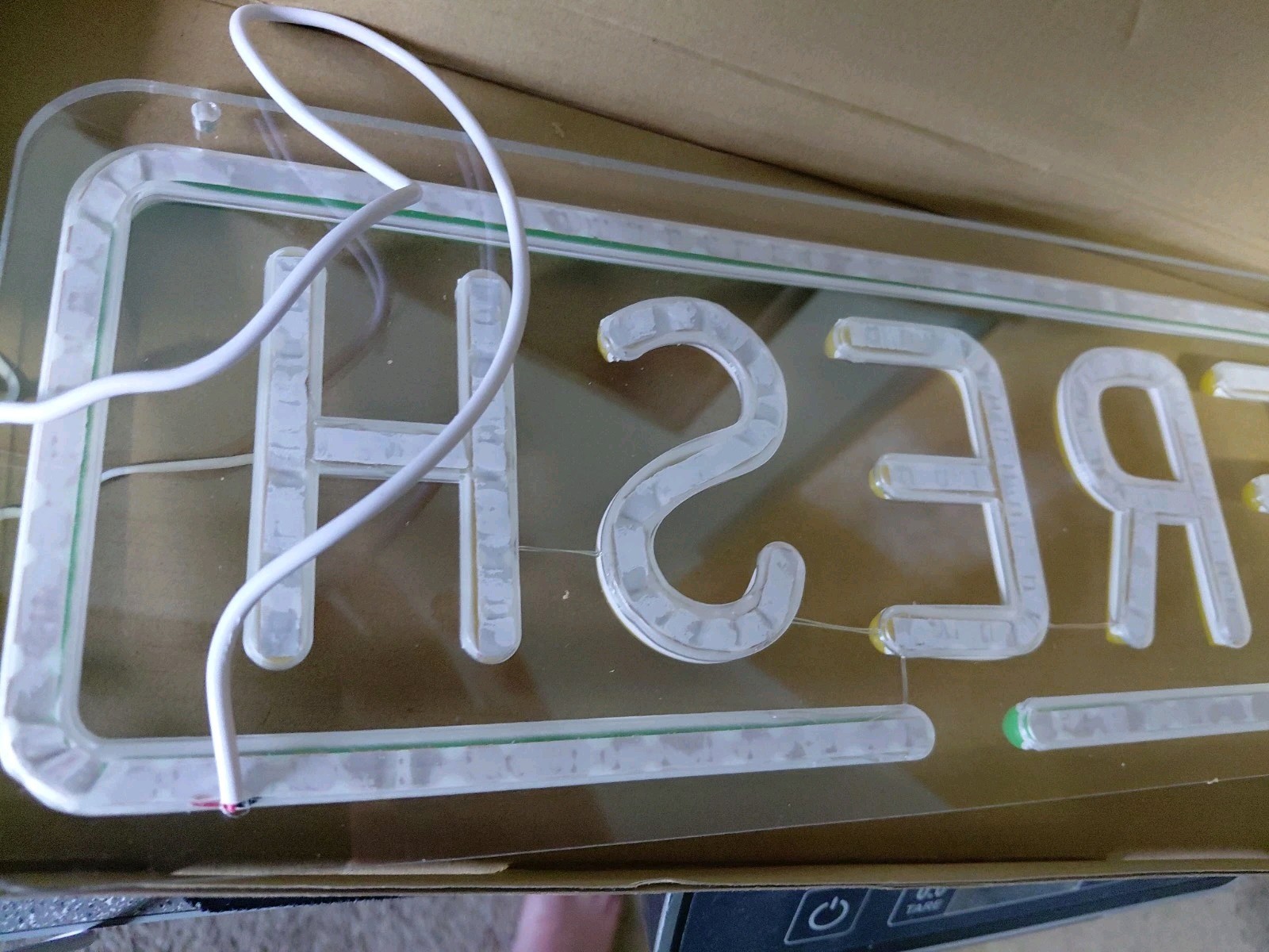 « Fresh » Sign | Neon, LED Light | 14.2&Prime; x 5.6&Prime; Bright!! USB Acrylic