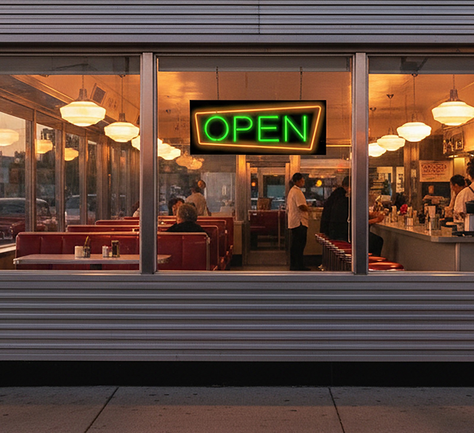 Retro Open Neon Sign – Large 32&Prime; x 13&Prime; – Real Neon Sign Attracts More Customers