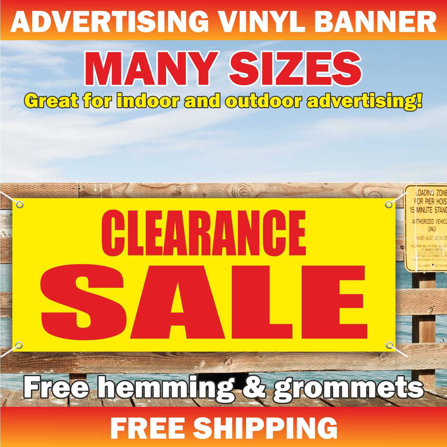 CLEARANCE SALE Advertising Banner Vinyl Mesh Sign discount retail 30 40 50 % off