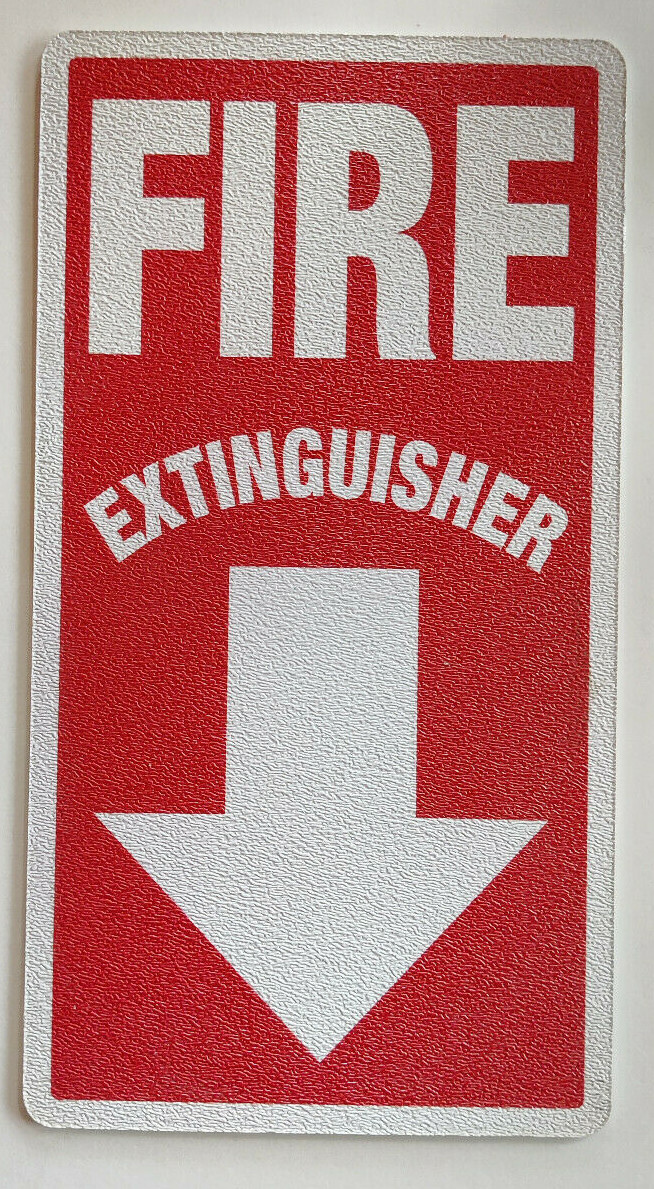 Plastic Fire Extinguisher Sign / Panel 5-1/8 » x 9-5/8 »