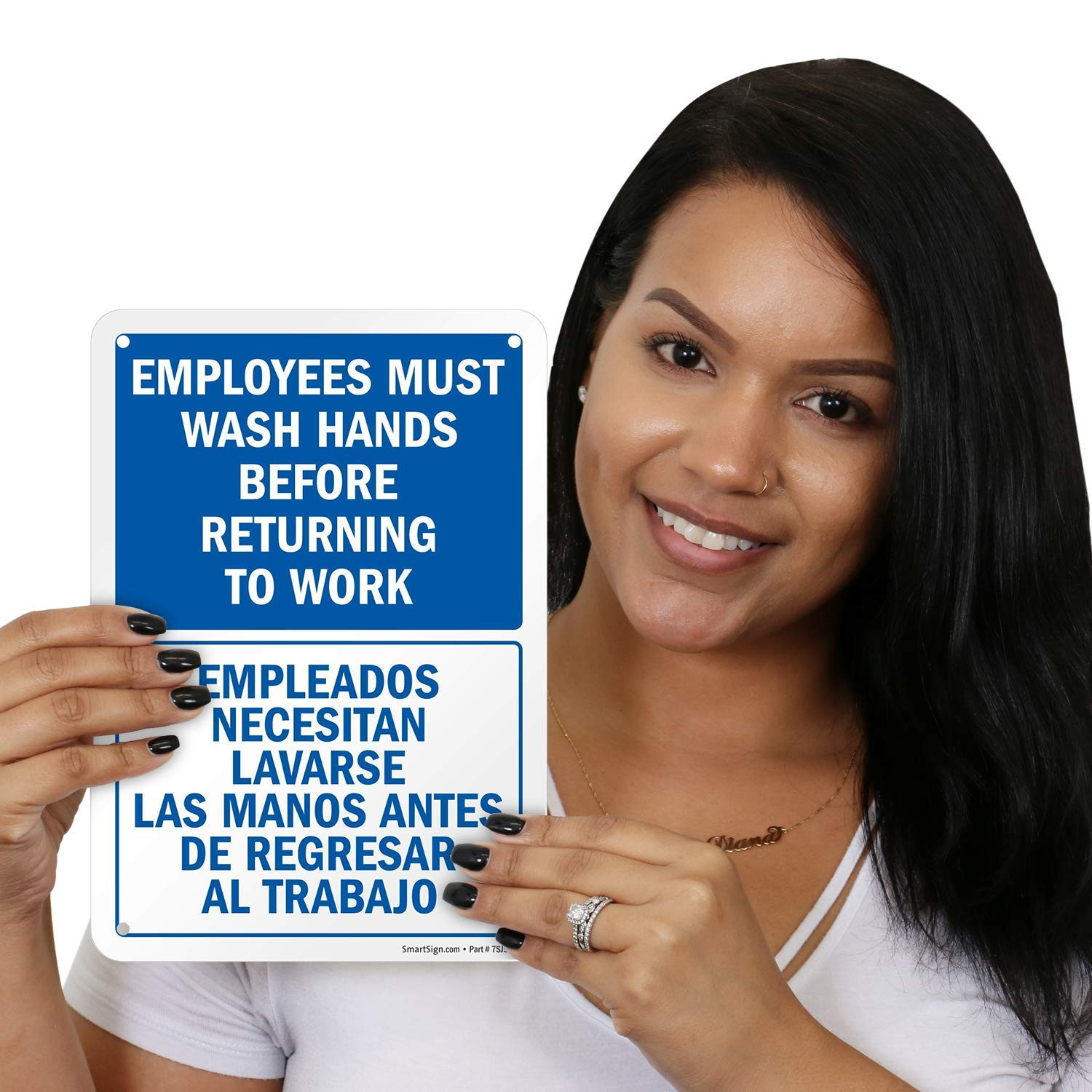 10 X 7 Inch “Employees Must Wash Hands before Returning to Work” Office Bathroom