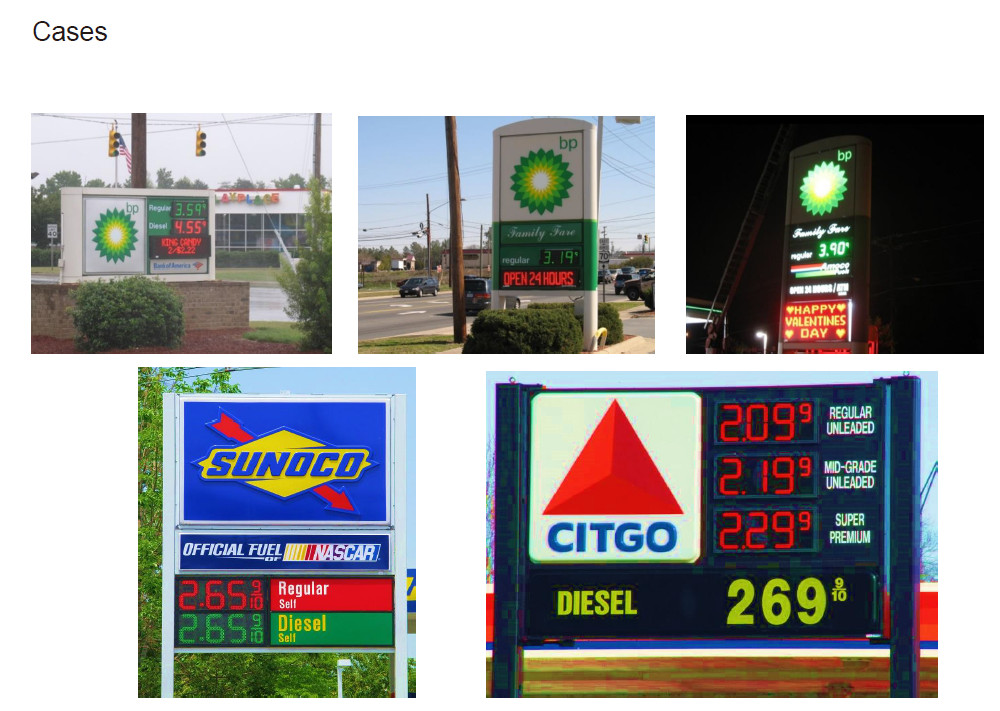 12&Prime; Digits- LED Gas Sign 2 Green w/Remote/Complete Pack 33”x15&Prime;/5 Year Warranty