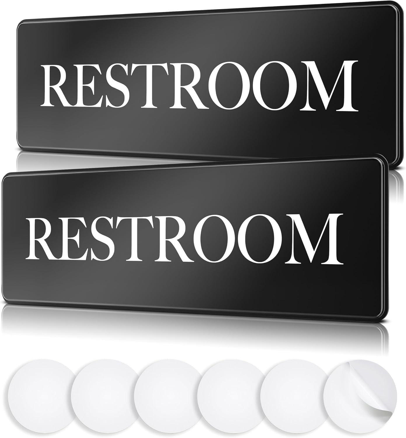 Restroom Sign for Business – 9 X 3 Inch – 2 Pack | Professional Appearance, High