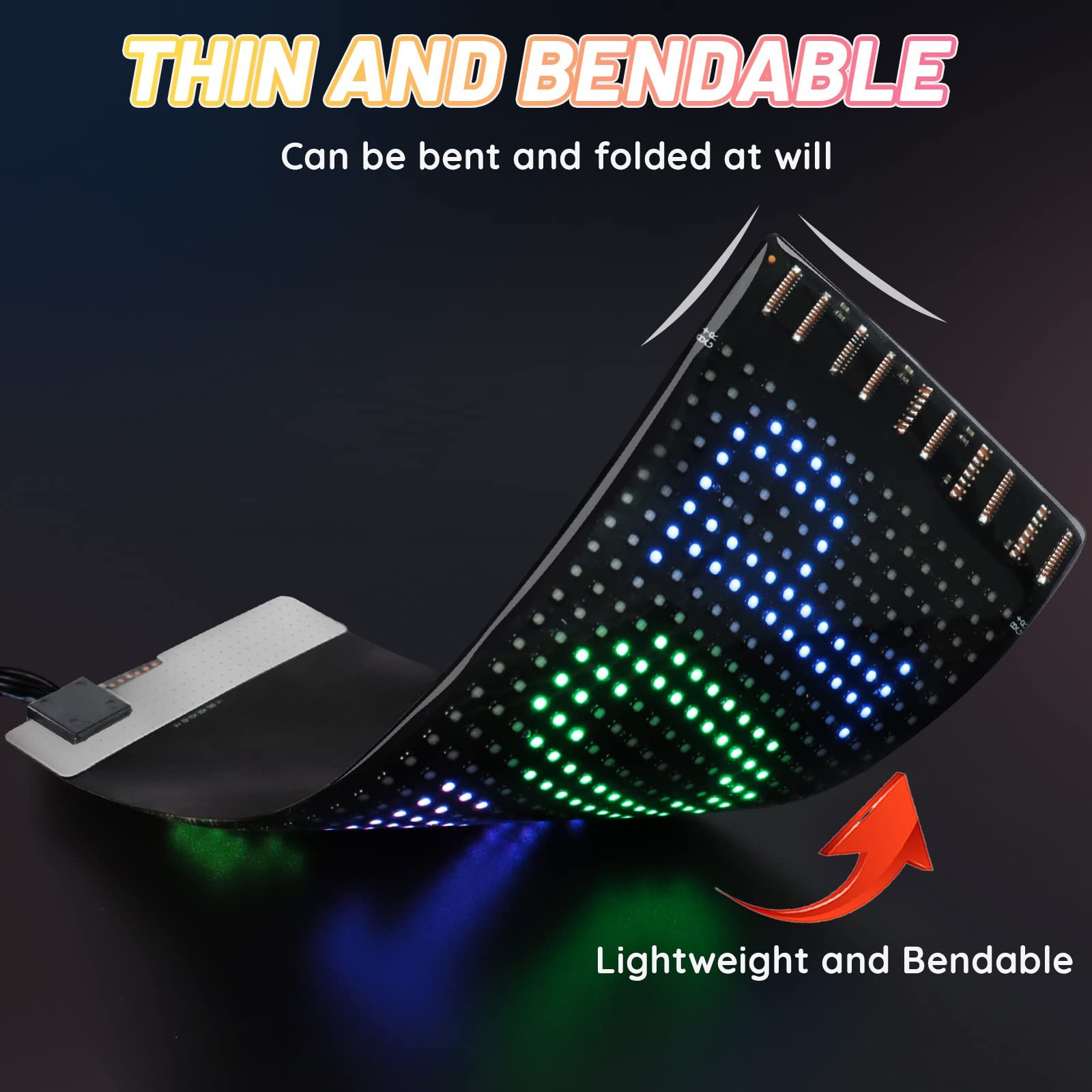 Mini LED Car Signs, 6.7 »x2.76 » Flexible USB 5V LED Digital Sign Bluetooth A…