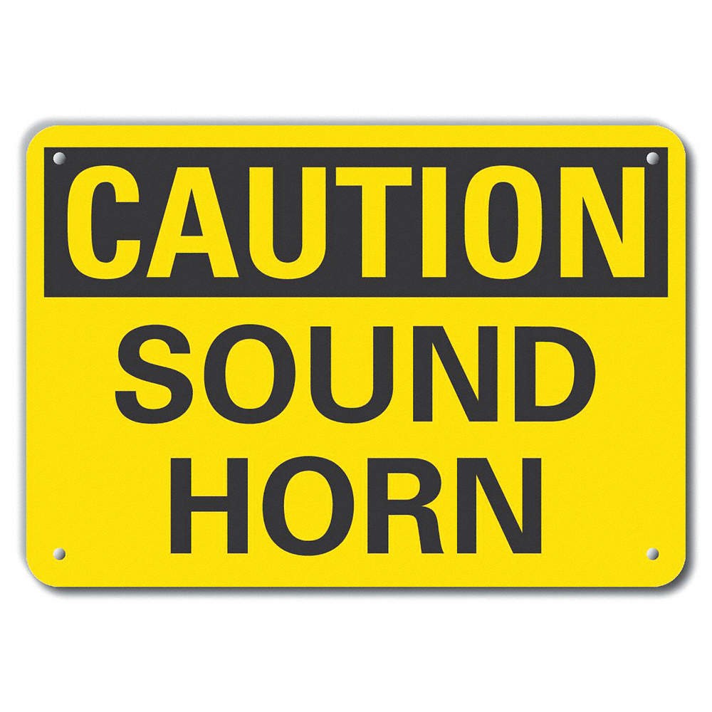 LYLE LCU3-0209-NP_14x10 Caution Sign,10 inx14 in,Plastic 459Y68
