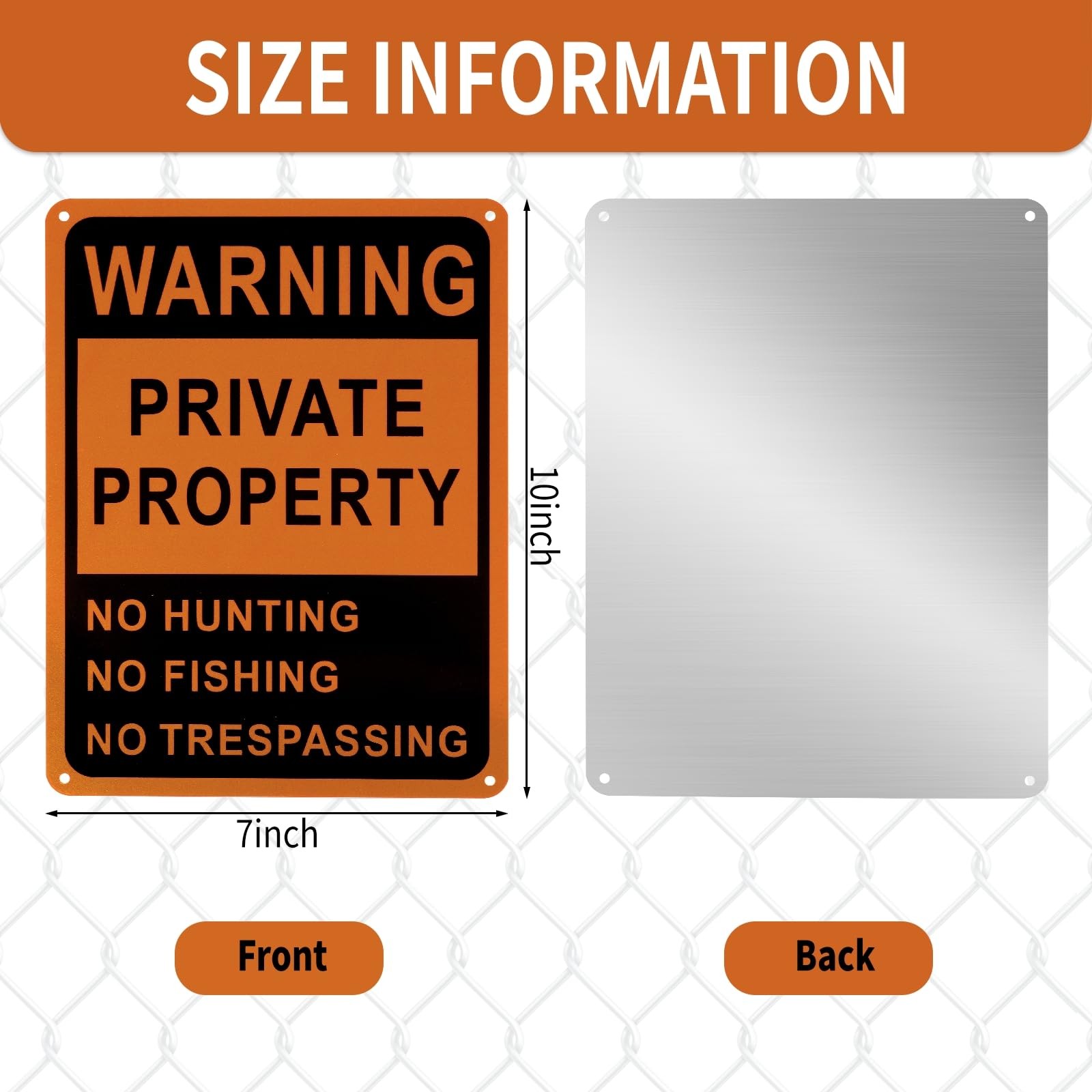 40Pcs No Trespassing Signs Private Property Weatherproof 10×7” Reflective Alu…