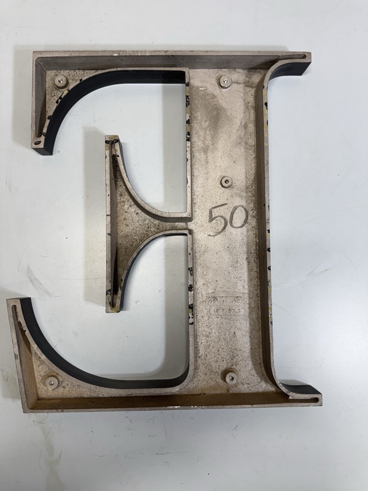 Gemini Inc 18” Cast Aluminum Architectural Letter Sign Black Commercial Letters