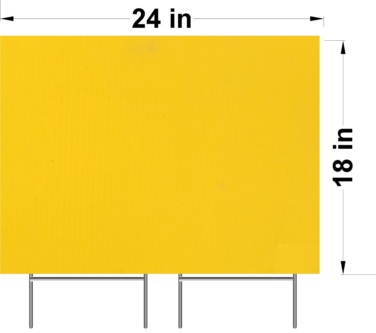 50 Pack Yellow Yard Signs 18 »x24 » & 100 H-Stakes 12 » Brand New Ship Same Day