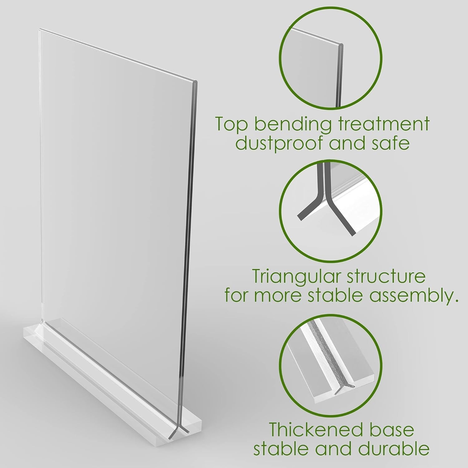newnewshow 8.5×11 Clear Acrylic Sign Holder, Display 3 Pack 8.5×11, clear