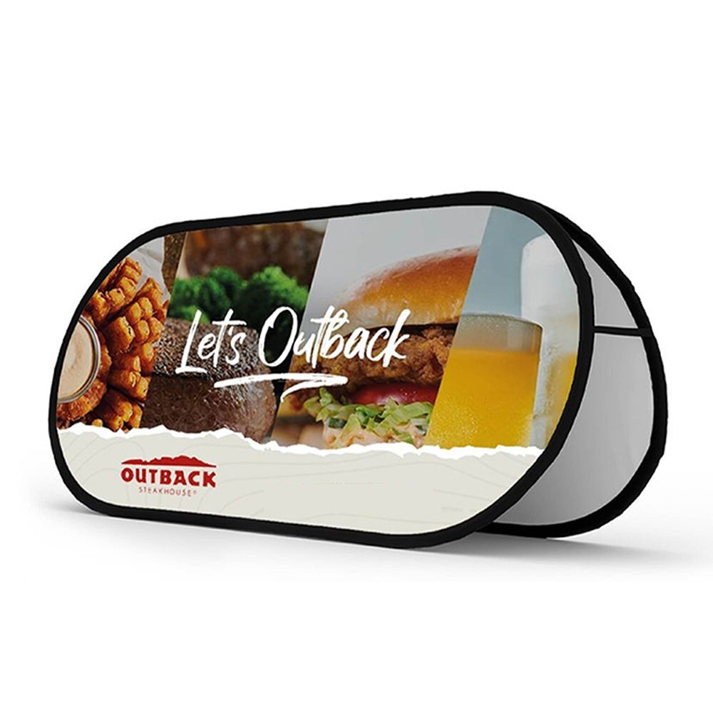Oval Popup banner A-board Sign Banner Display-We Provide Professional Design