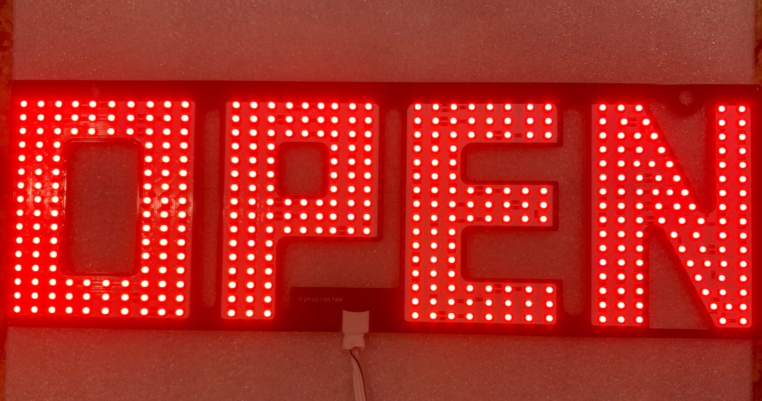 Open Sign for Business 15 X 5 Smart LED Open Signs with APP