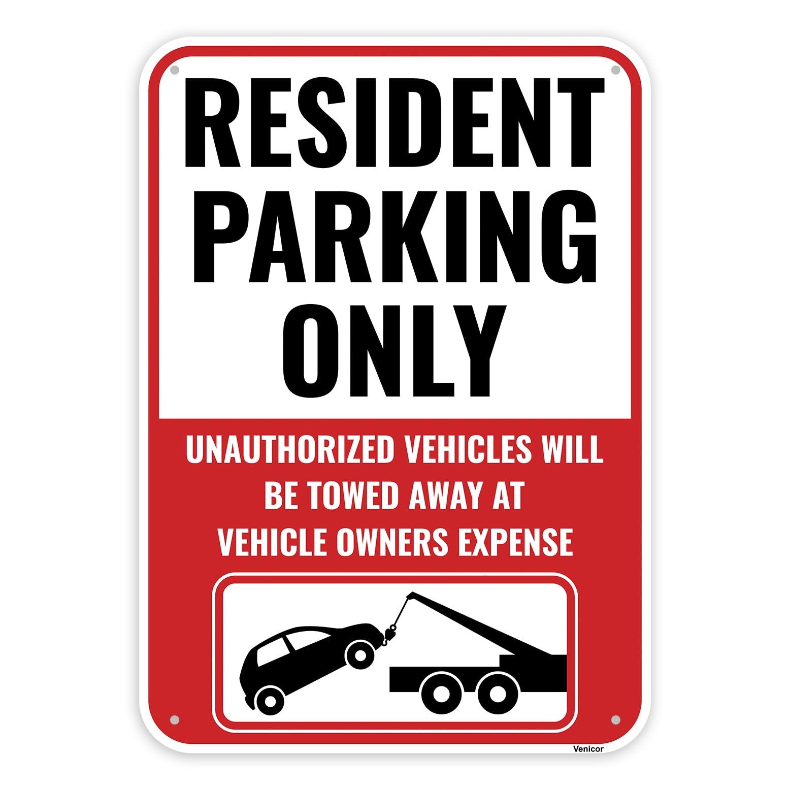 Resident Private Tenant Parking Only Rust Free Aluminum Sign 14×10 Inch 1 PC