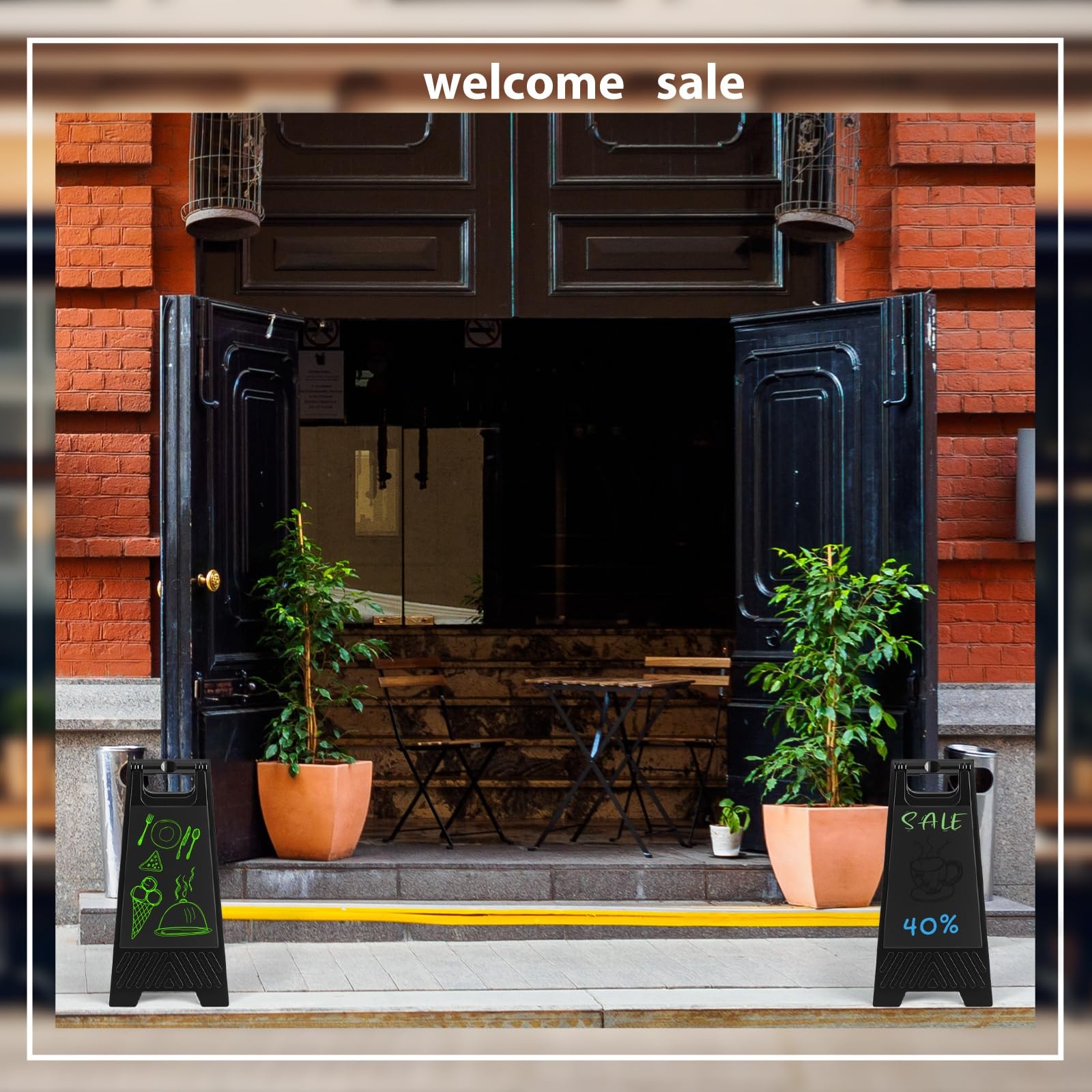 Colingmill 4 Pack A Frame Sandwich Board Sign Dry Erase Surface 24 X 12 Inch