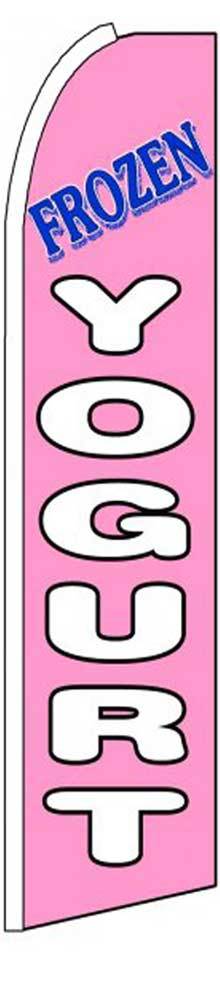 FROZEN YOGURT Banner Flag Sign Display Only Flutter Swooper Feather 3&prime; Wide
