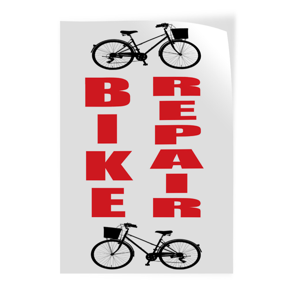 Door Decals Vertical Vinyl Stickers Multiple Sizes Bike Repair Business L Vinyl