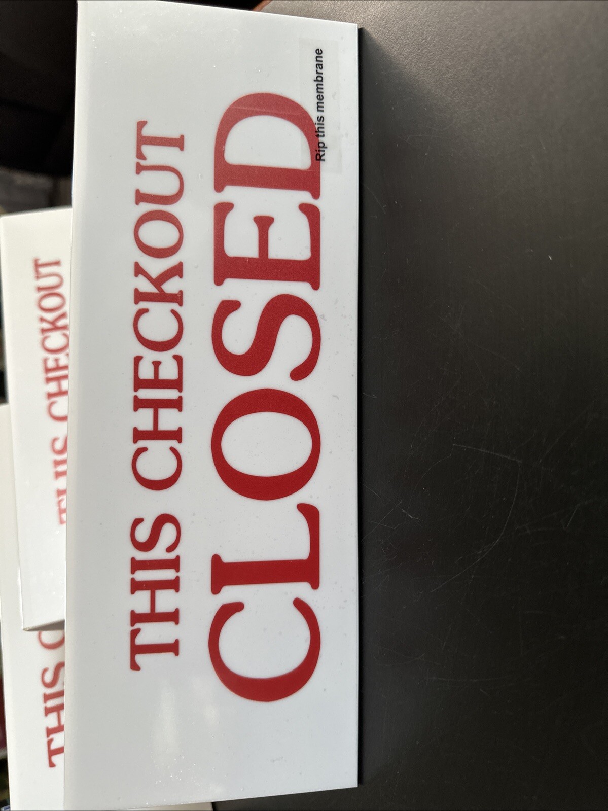 3 Pcs Checkout Closed Desk Sign 11 x 4 Inch Engraved Acrylic Tabletop Tent Si…