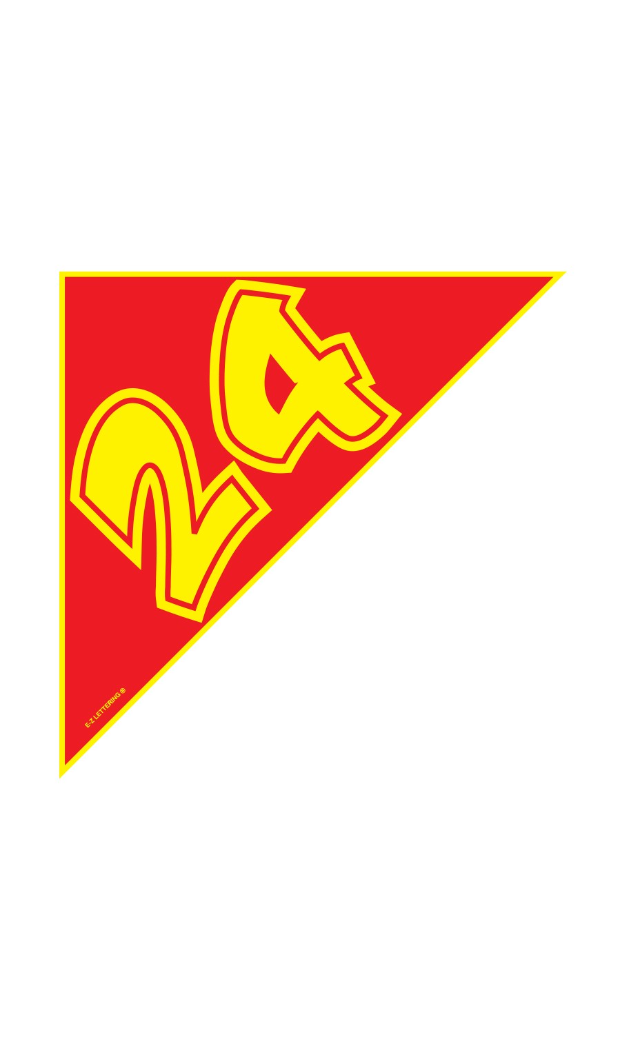 SSWBasics Corner Windshield Year Stickers – Red/Yellow – « 24 » – Pack of 12