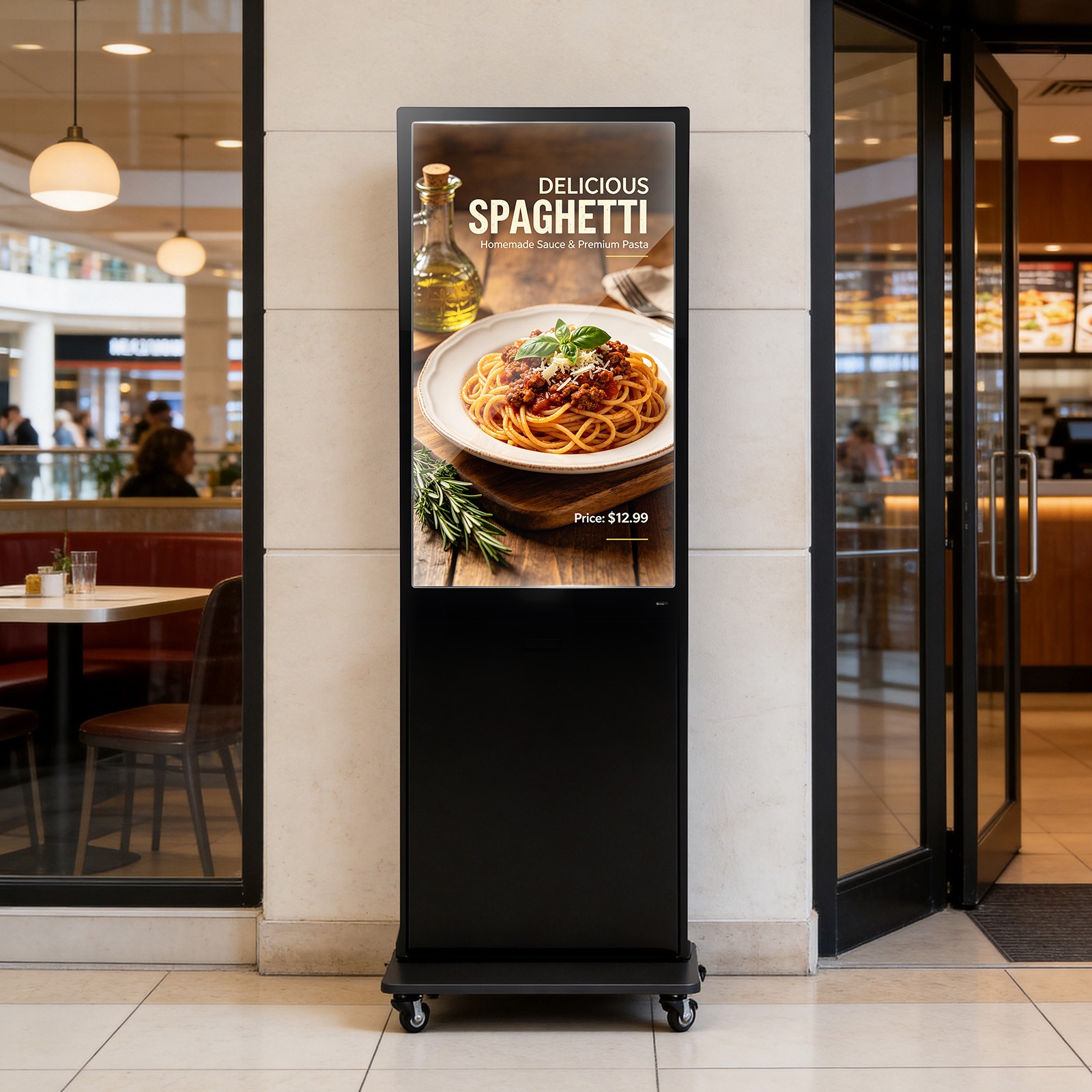VEVOR 43 in Indoor Digital Signage Floor Standing Advertising Display Kiosk LCD