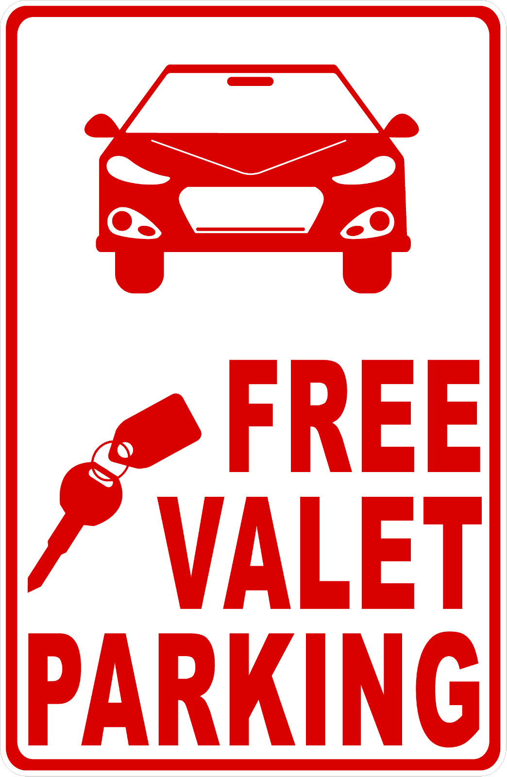 Free Valet Parking Sign. Size Options. Complimentary Restaurant Signs Hotel