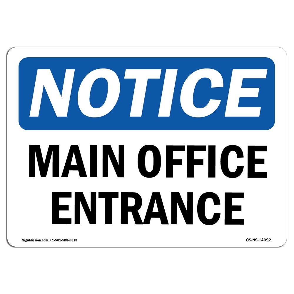 OSHA Notice Sign – Main Office Entrance | Aluminum Sign | Protect Your Busine…