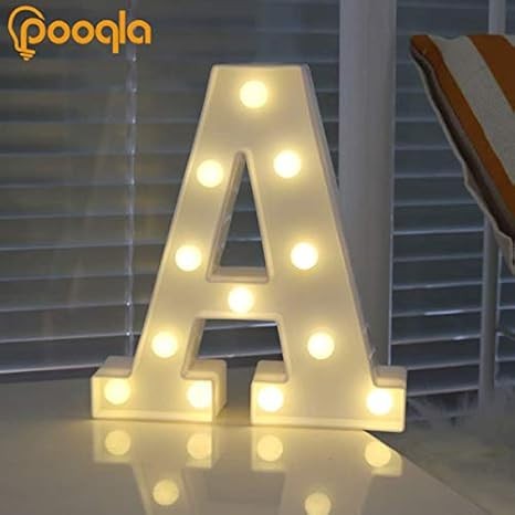 Pooqla LED Marquee Letter Lights – Alphabet Signs for Parties & Weddings