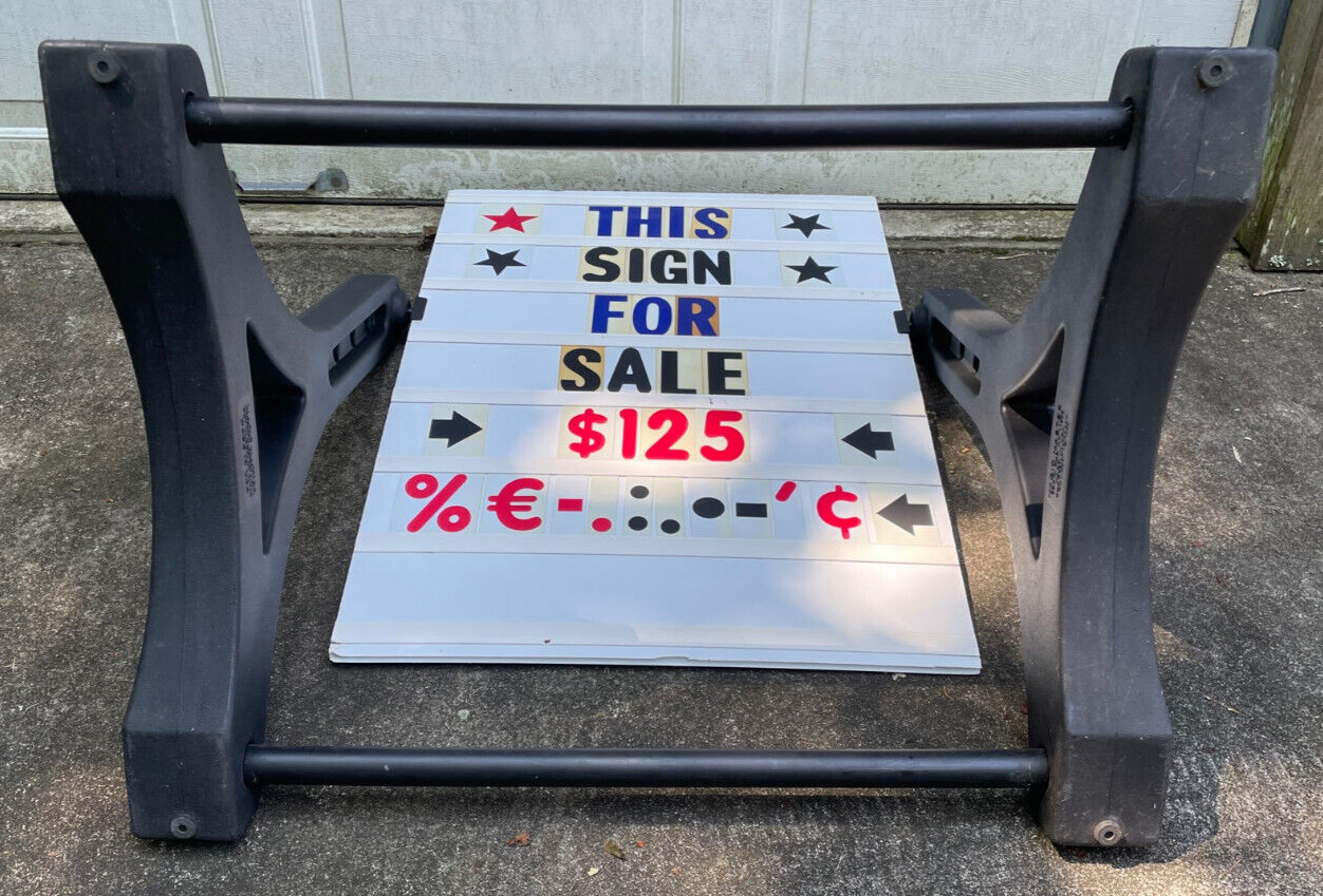 Magic Master Swinger Rocker Frameless Double Sided Sidewalk Sign Made In USA