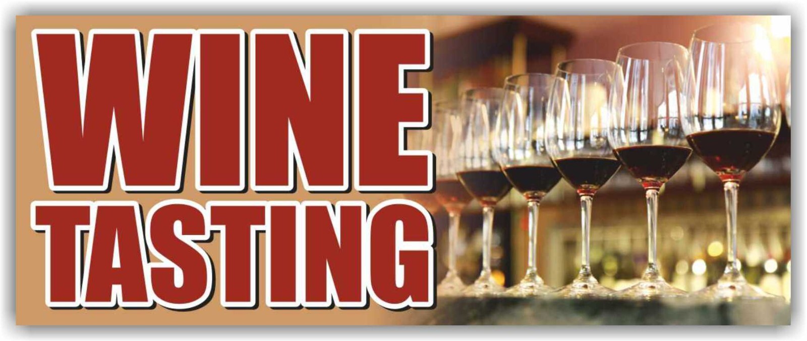 WINE Tasting Advertising Banner Vinyl Sign Alcohol Store Beer Vodka Liquor Bar
