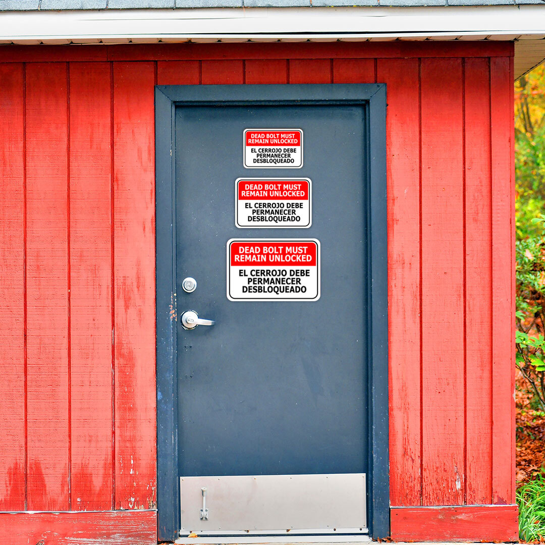 Classic Framed Plus Dead Bolt Must Remain Unlocked