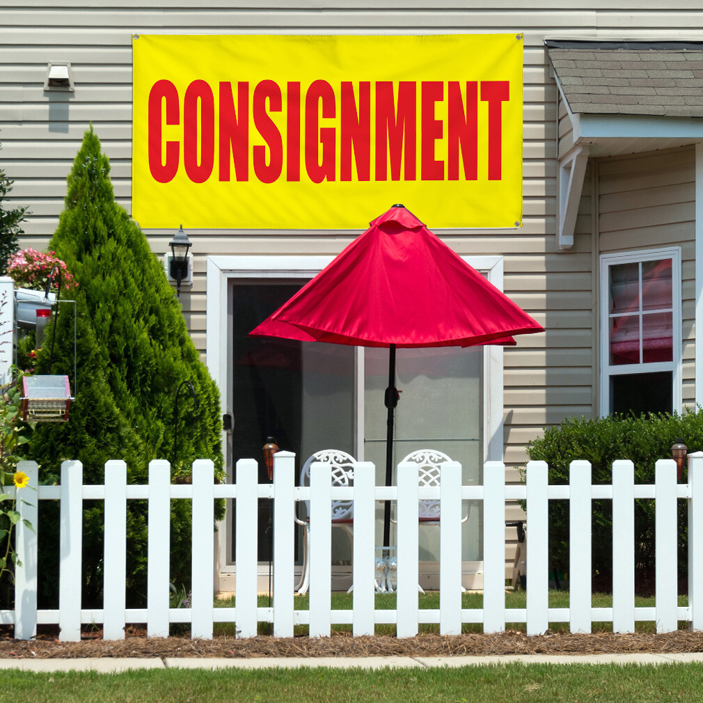 Vinyl Banner Multiple Sizes Consignment Promotion Business Business Outdoor