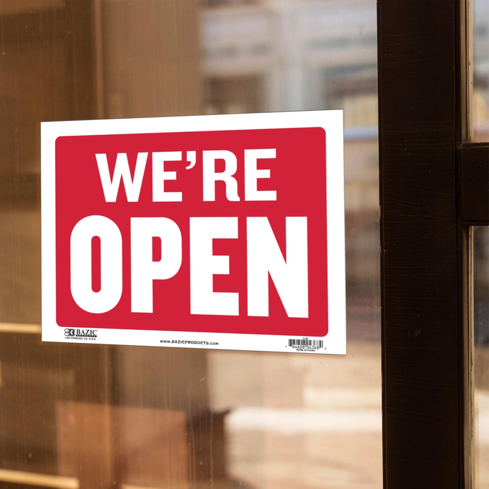 BAZIC Open & Closed Sign 12&Prime;x16&Prime;, Double Sides Plastic Vinyl Signs, Business …