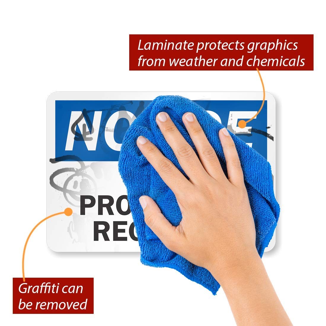 7&Prime;x10&Prime; U9-1530-ND_7x10 « Notice – Eye Protection Required » Label Laminated