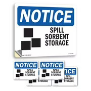 Spill Sorbent Storage OSHA Notice Sign Metal, Plastic, Or Decal – 5 or 10 Pack