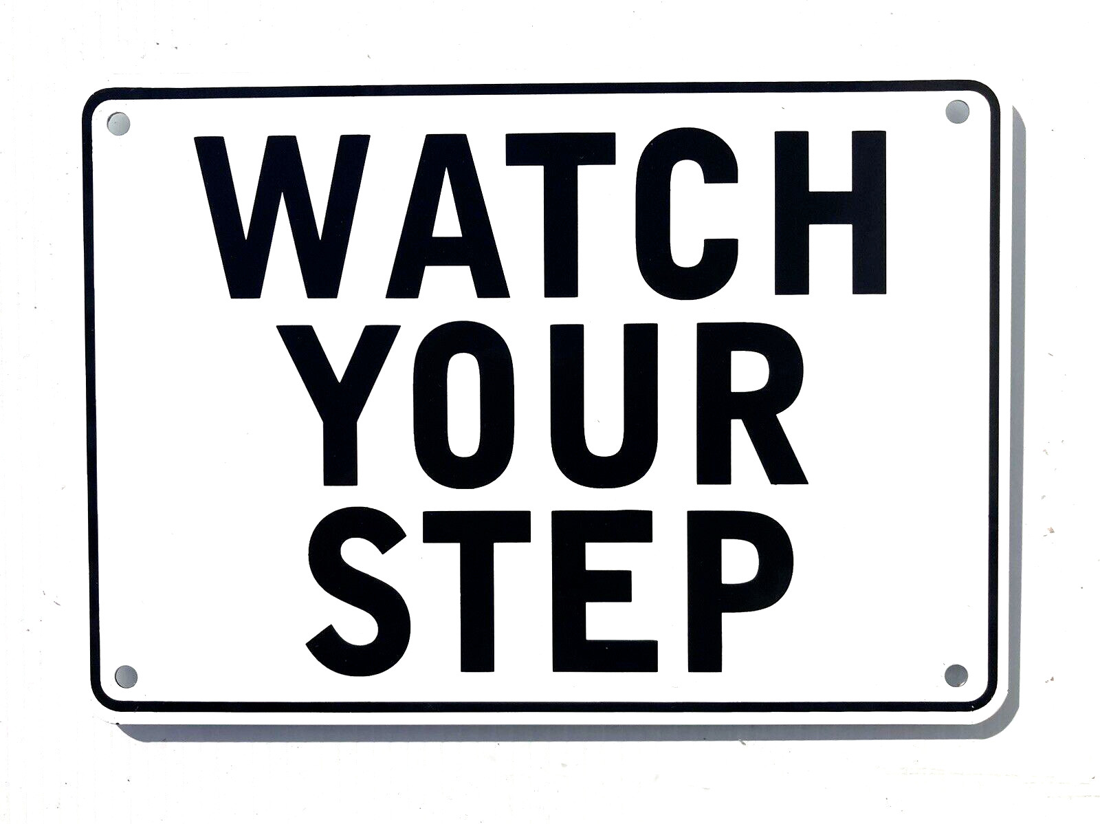 « WATCH YOUR STEP » 10&Prime; x 7&Prime; Warning Signs, 3 Sign Set, Heavyweight Aluminum