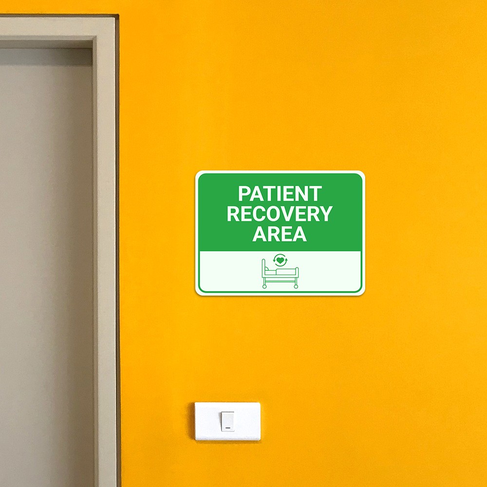Classic Framed Plus Patient Recovery Area Door or Wall Sign