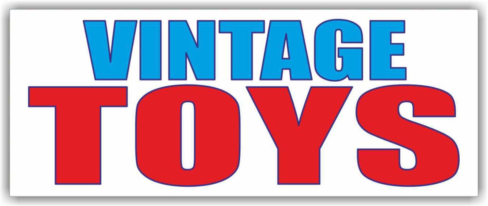 VINTAGE TOYS Advertising Banner Vinyl Sign ANTIQUE SHOP COLLECTIBLES RECORDS