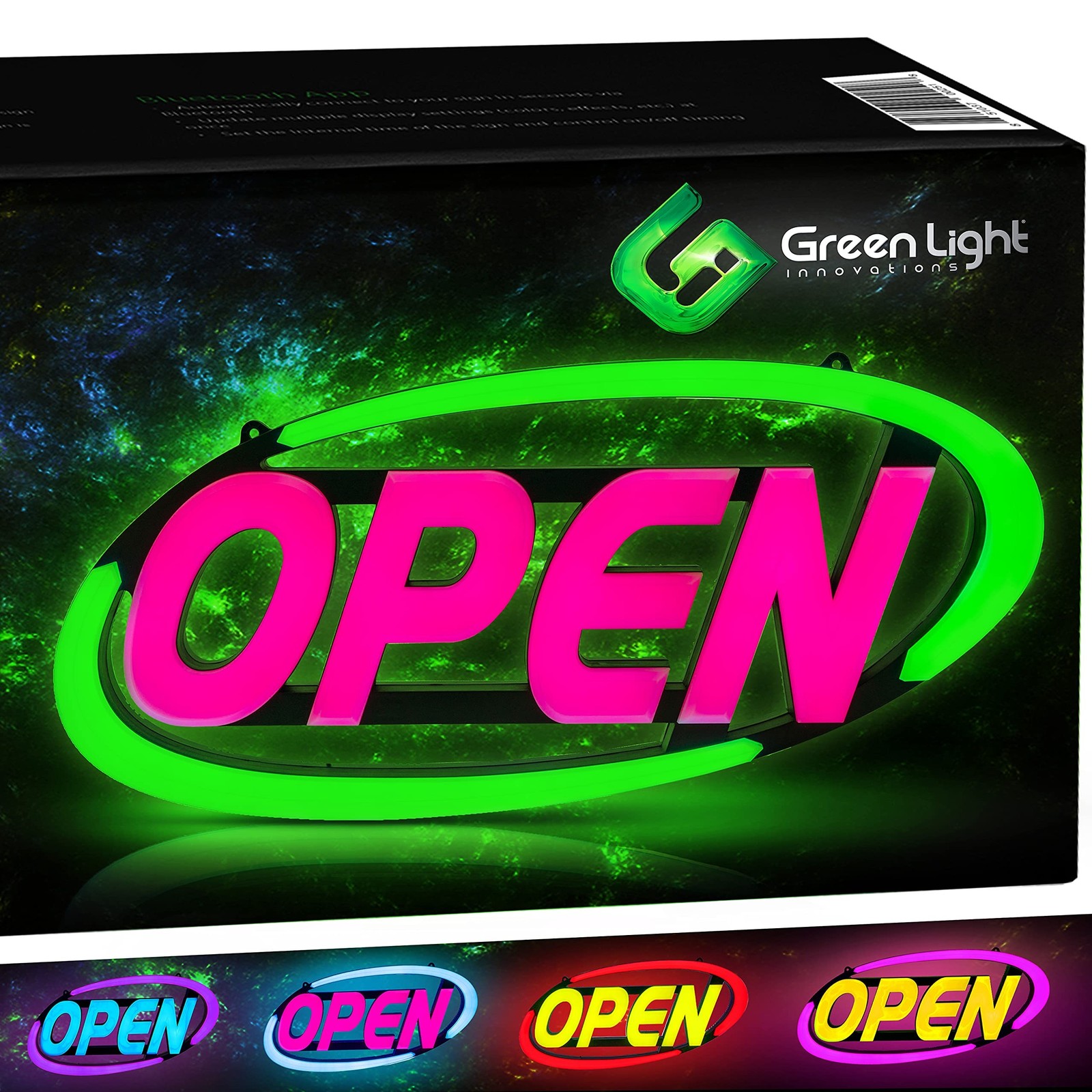 GLI Led Open Sign for Business – Stand Out with 64 Super-Bright Color Combos …