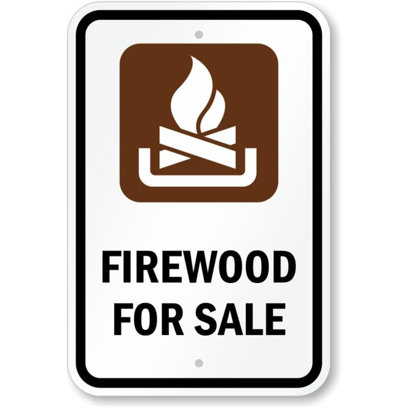 Firewood For Sale Aluminum Weatherproof Sign b01637