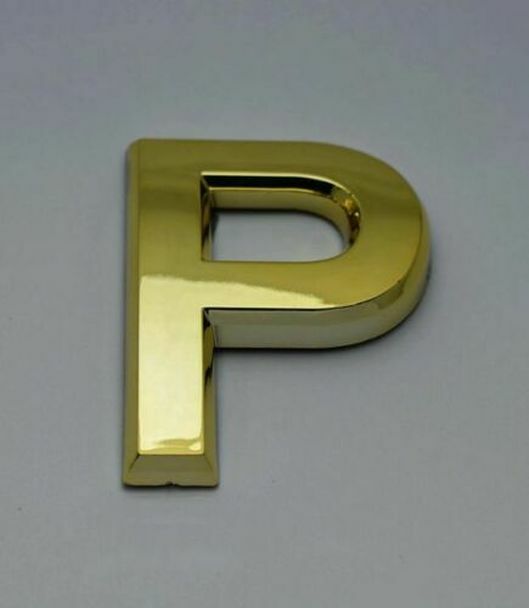 1 PCS – Apartment Number Sign/Mailbox Number Sign,Letter P (Gold,3D…ref0420