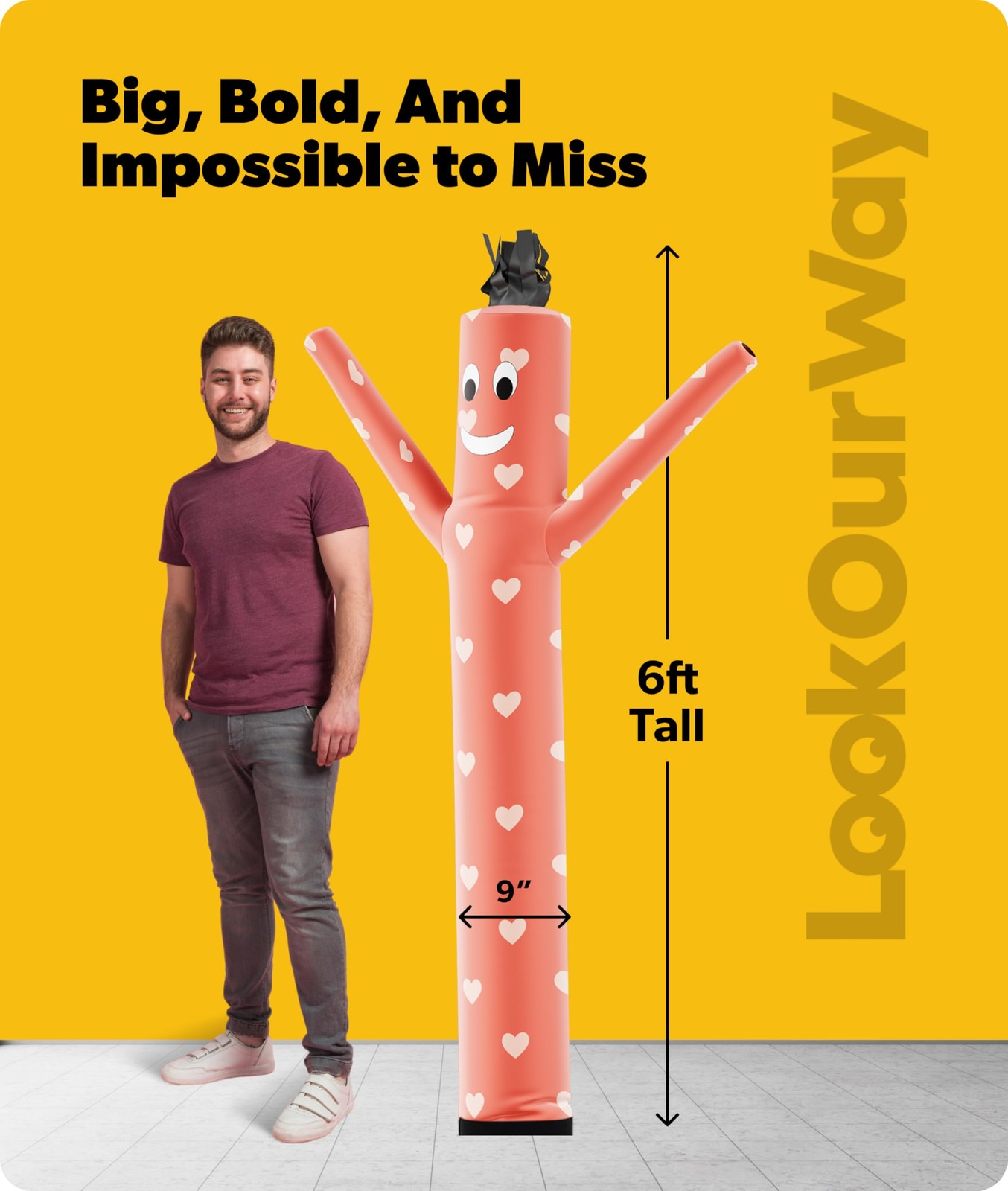 LookOurWay Air Dancers Wacky Waving Inflatable Tube Man Attachment – 6 Feet T…