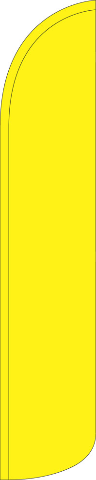 Solid Yellow 15&prime; Tall Windless Swooper Feather Banner Flag & Pole Kit